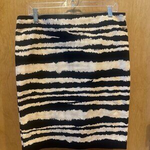 TALBOTS COLLECTION ZEBRA PRINT SKIRT FULLY LINED
